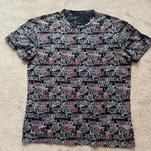 Versace Jeans Authentic Jeans Couture Logo Pattern T-shirt Size 14 Italy